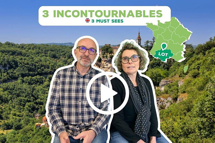 Nathalie and Frédéric from Camping Le Ventoulou present the must-see spots around Thégra in a video, for a stay full of tourist discoveries in the Lot.