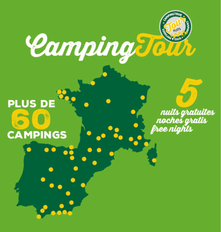 [Translate to Anglais:] carte de france et d'espagne camping tour