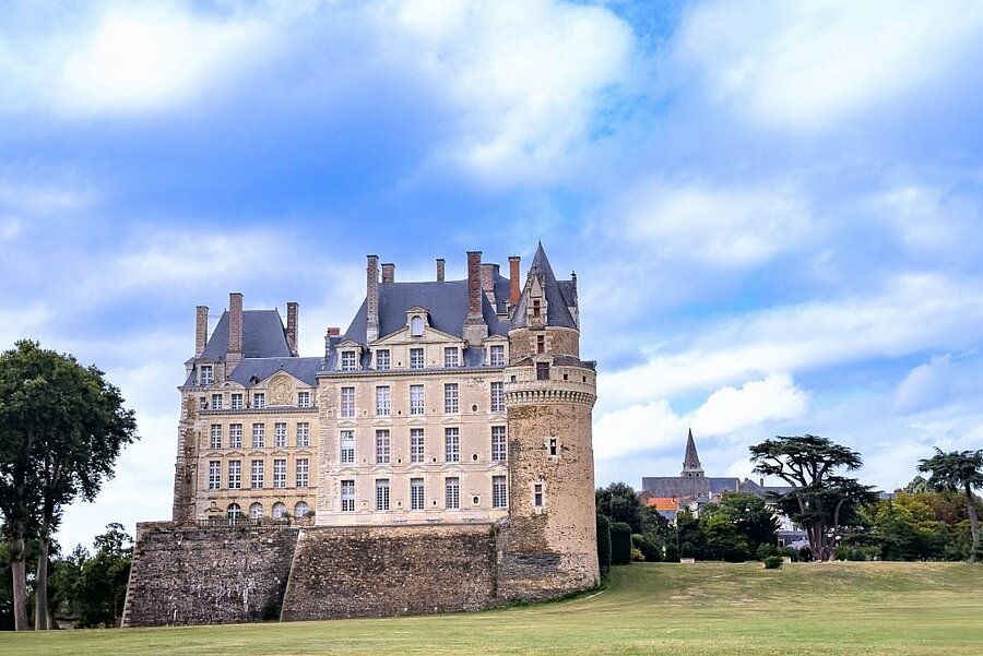View of Château de Brissac, the tallest castle in France, a top activity during a camping holiday in the Loire Valley